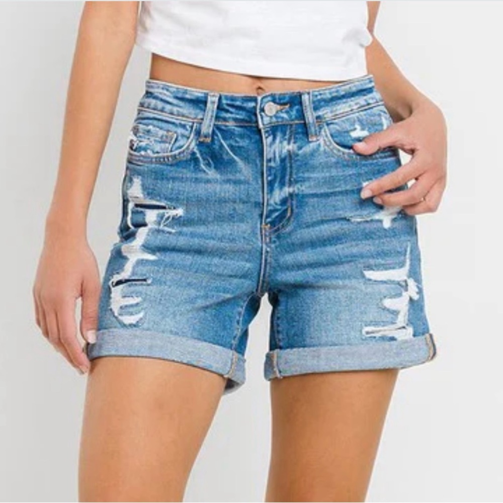 NEW! Vervet High Rise Double Cuff Shorts